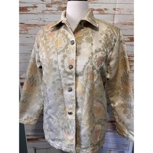 Erin London Women's Vintage Jacket Button Up-Medium